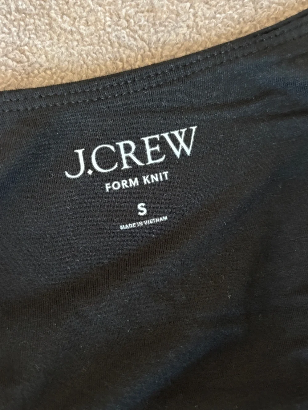 J. Crew Black Form Knit Short Sleeve Tee